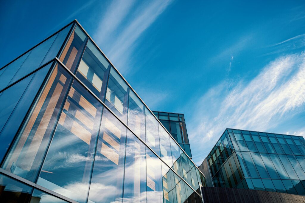 Three buildings